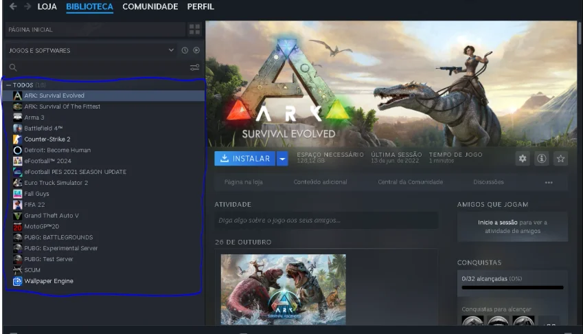 steam OFF com vários jogos (barata)