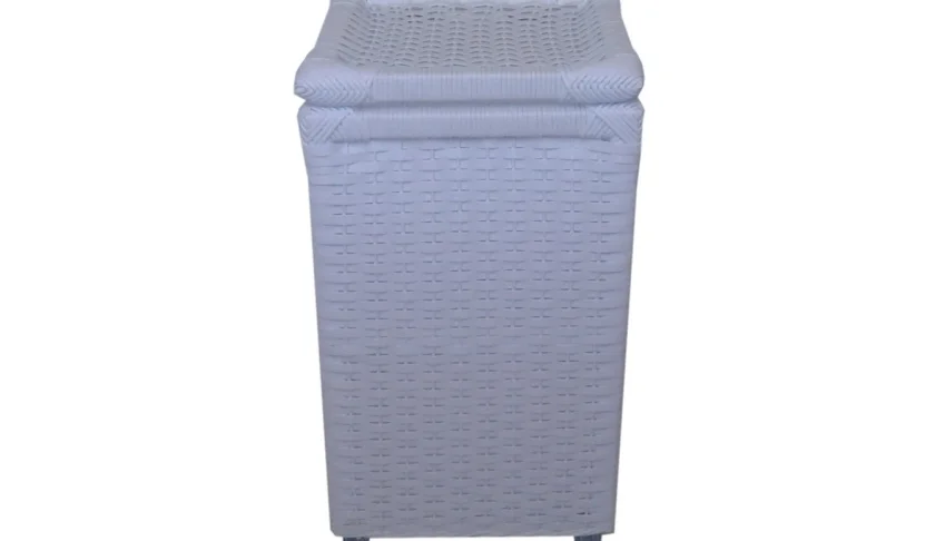 Cesto de Roupa Sintético Branco RD 30x30x60