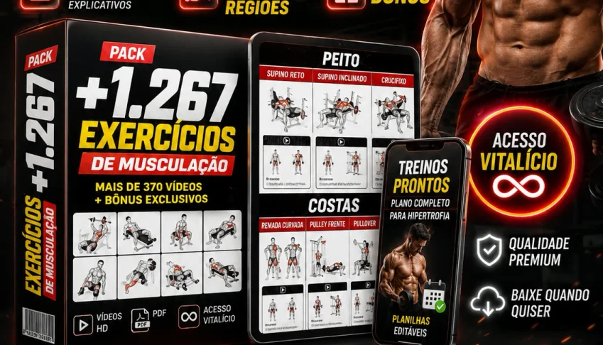 Pack +1.267 Exercícios De Musculação +Bonus Treinos Etc..