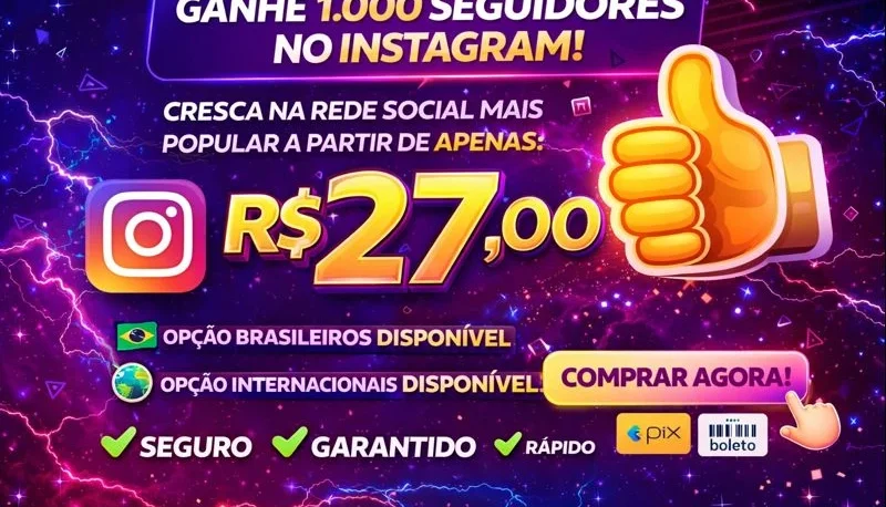 (Mais Barato) 1.000 Seguidores Instagram Por Apenas R$27