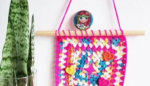 Bandeirola (flâmula) Decorativa Mesclada em Crochê