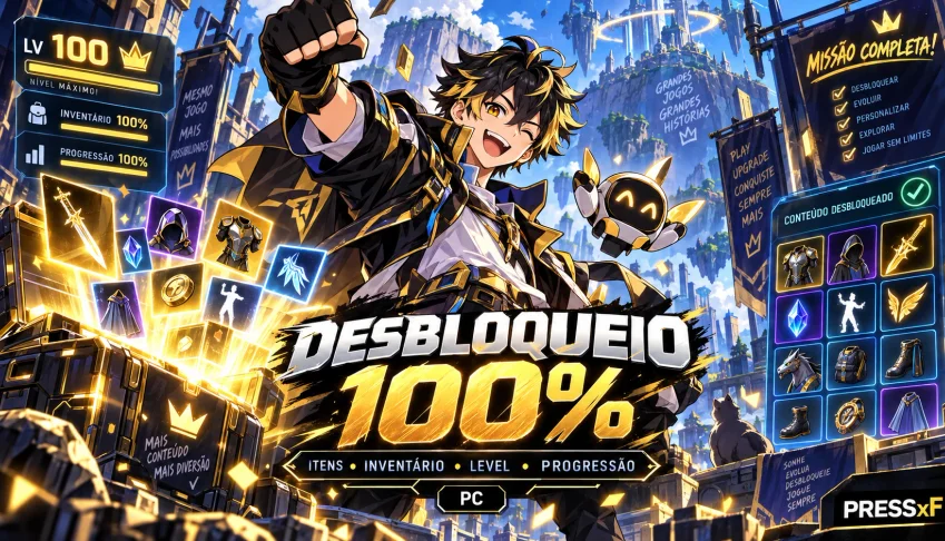 Desbloqueio 100% de Jogos PC | Itens + Inventário e muito +