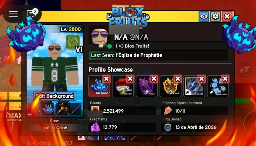 Conta blox fruits+LV Max+yama+GODHUMAN🦊