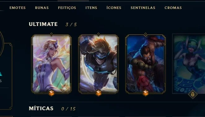Conta LOL -  Com todos campeões, 249 skins.