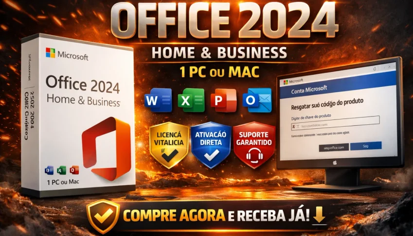 Office 2024 Home & Business 1 Pc/Mac Resgate Na Microsoft