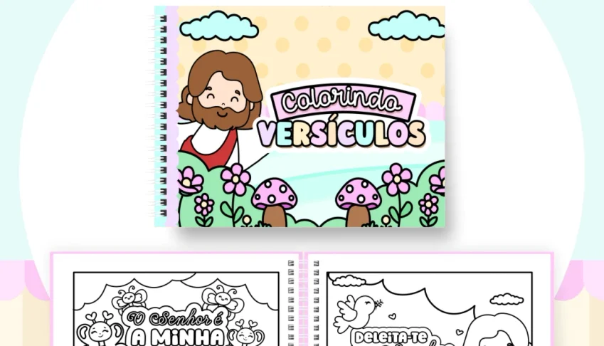 Livro de colorir PDF - Versículos fofinhos para imprimir