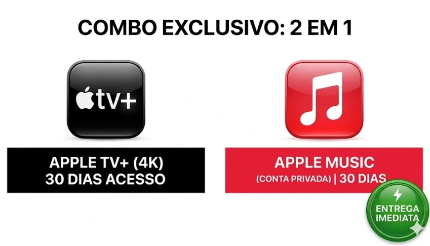 Apple Tv+ & Music (30 Dias) - Combo | Entrega Imediata