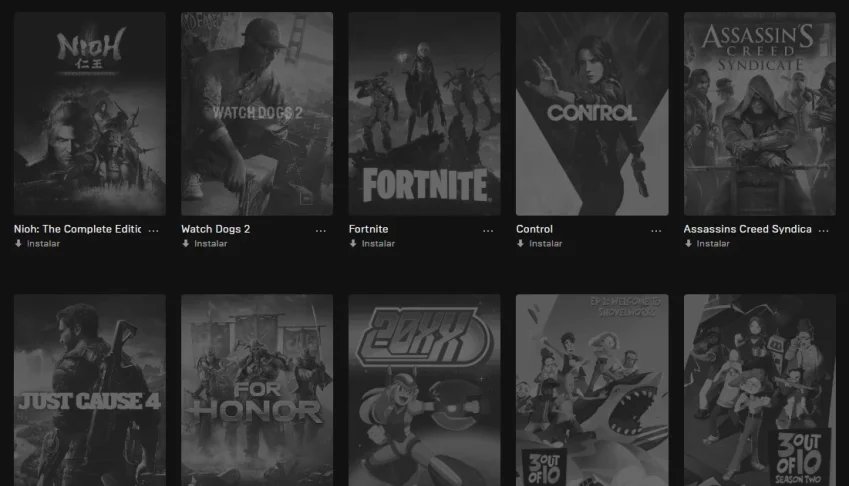 Conta epic com mais de 110 jogos
