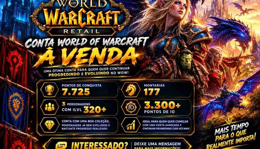Conta World Of Warcraft ~ Wow Retail