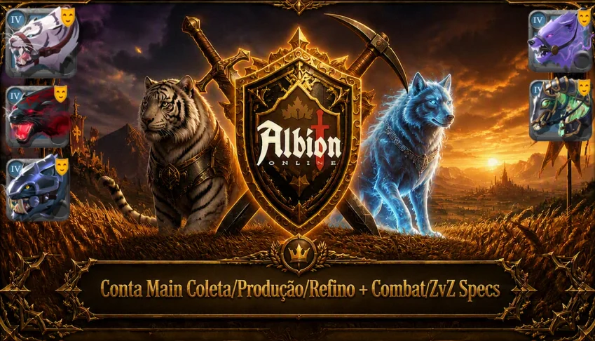 Conta Main Coleta/Produção/Refino + Combat/ZvZ Specs