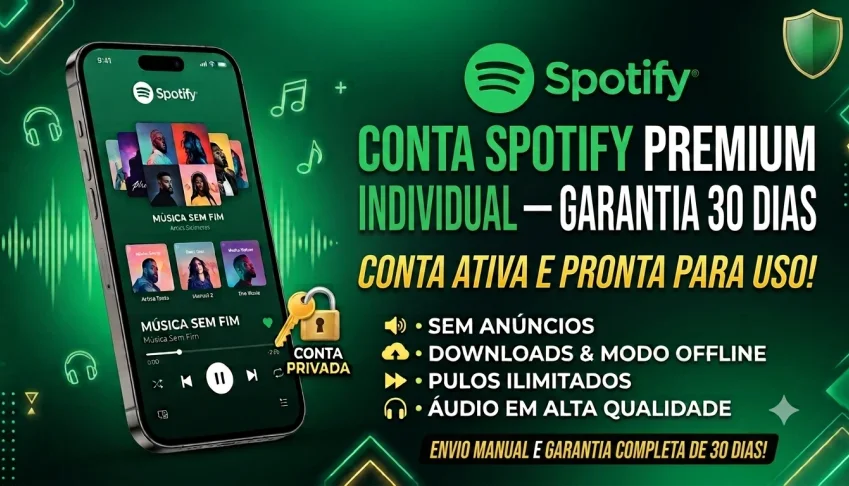 Conta Spotify Premium Individual — Garantia 30 Dias