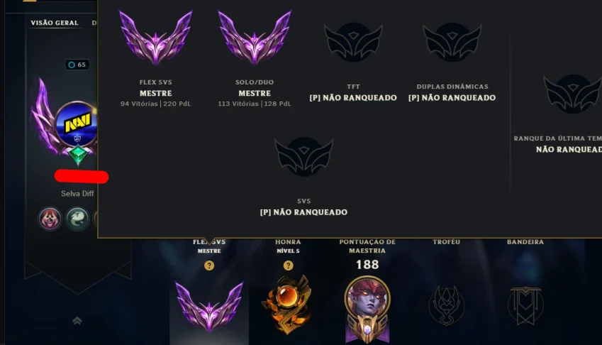 Conta Lol Mestre Solo Duo E Flex Main Jungle