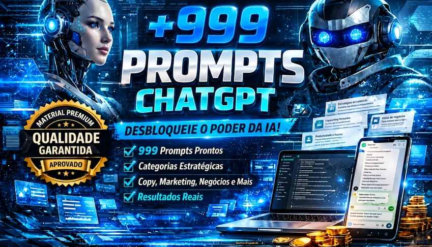Pack Com + 999 Prompts Chatgpt 🤩