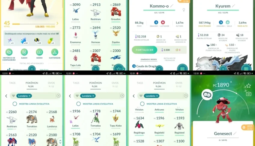Pokémon GO L45 com 39 Lendários| 40 Míticos |15 Shinies L002