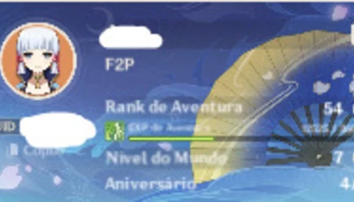Conta de Genshin Impact, AR 54, 5 personagens 5*.