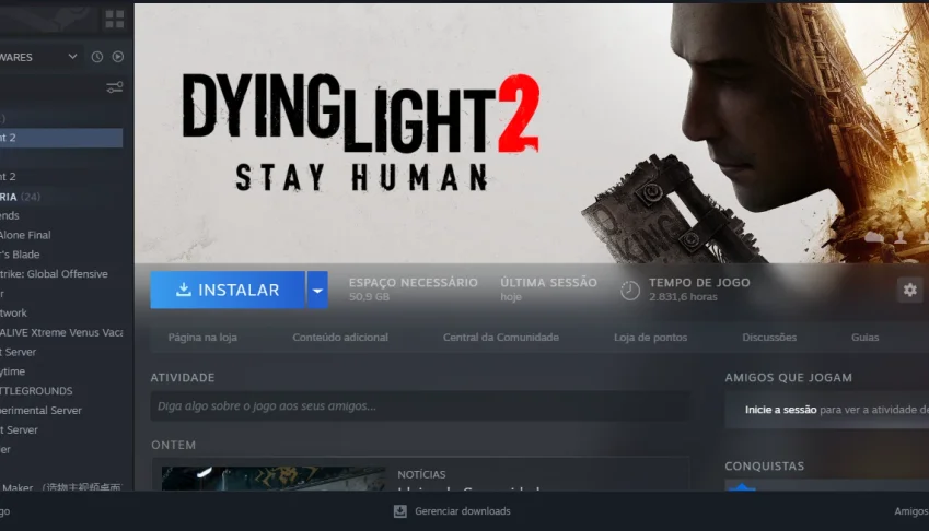Conta steam Dying Light 2 +24 Jogos