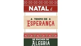 Placas MDF Natal Esperança Alegria e Amor - 4 Peças