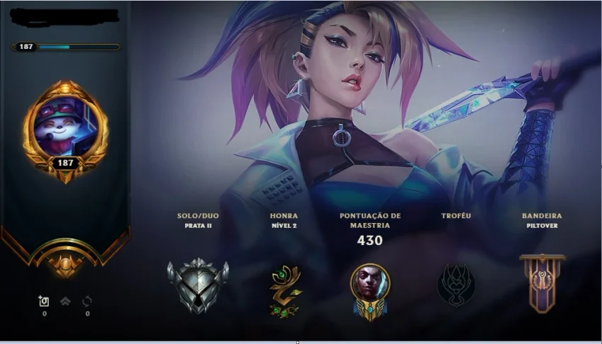 Conta com 148 skins Gold na Season 8,9,10