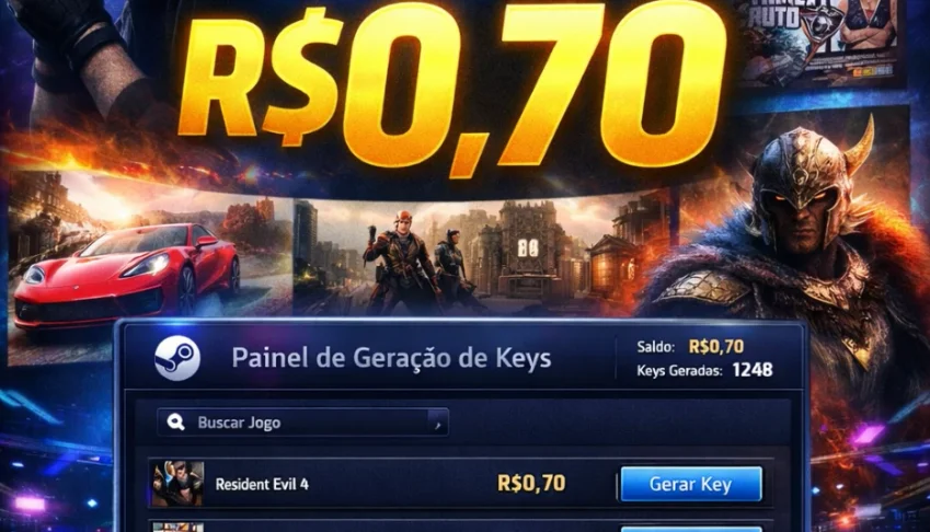 Painel Exclusivo De Keys Steam – Jogos A Partir De R$0,70