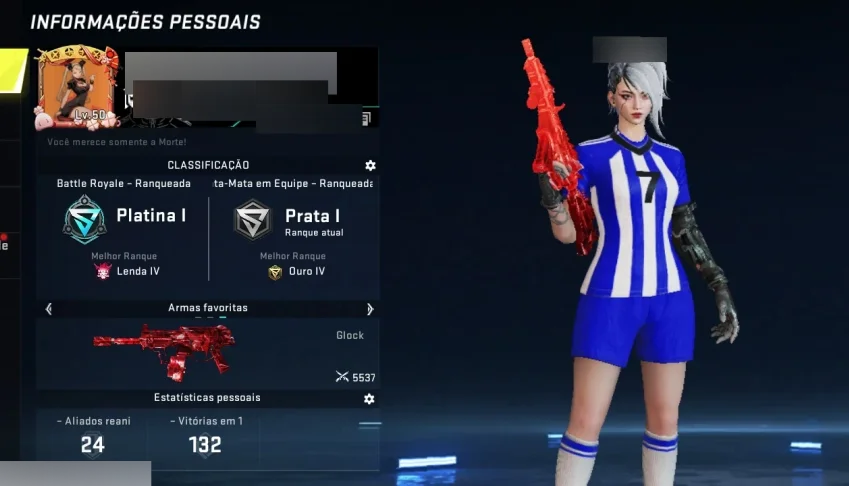 Conta de blood strike,antiga level,50,skins de personagem