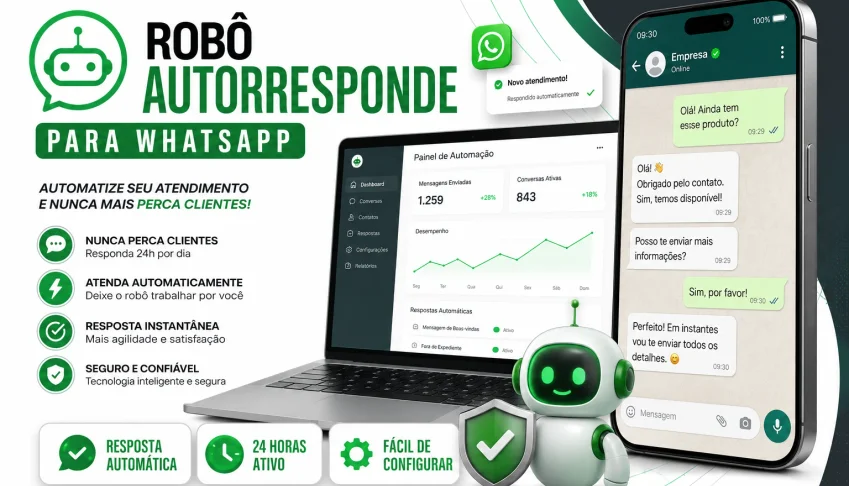 🤖 Robô Auto Resposta WhatsApp 24h 🚀