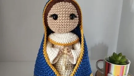 Santinha em Crochê - Nossa Senhora Aparecida