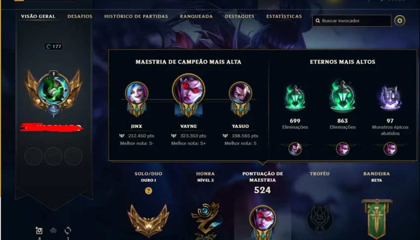 Conta League of Legends Gold 1 - Ez pulsefire Lux Elemental