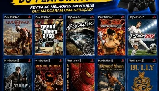 Pack com +40 jogos de Playstation 2