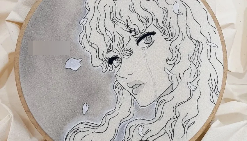 Berserk Bordado Quadro 22Cm
