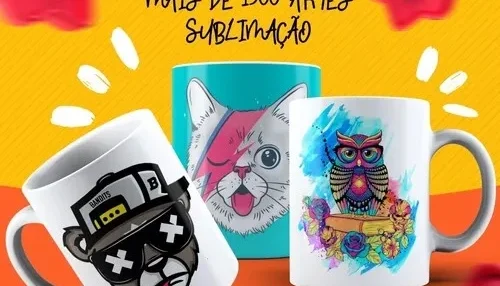 Ultra Pack de canecas 1500 imagens para Sublimação