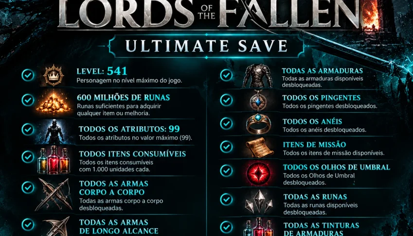 Lords Of The Fallen (PS5) - Armas, Atributos, Runas e mais!!