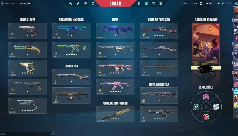 Conta Valorant , Top Muitas Skins + Boa Reputação