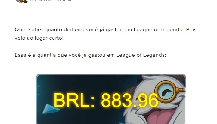 Conta antiga, Campeões 125, Skins 90, Icones 144...