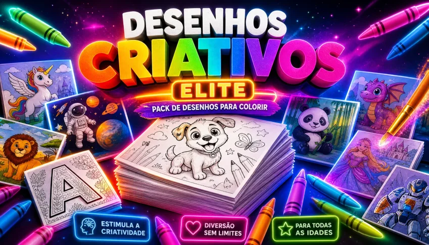 Centenas de Desenhos Educativos e criativos para Colorir