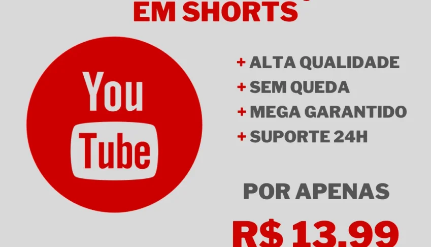 1.000 Visualizações no Shorts do Youtube