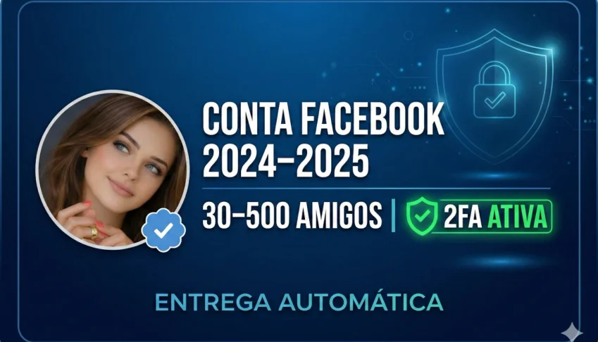 Conta Facebook 2024/2025 com 30>500 Amigos | 2FA Ativa
