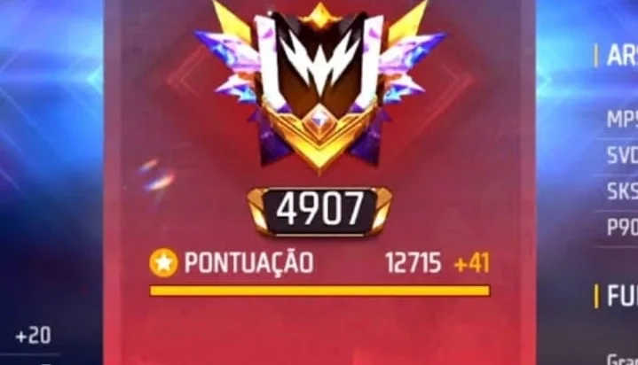 Upo patente no free fire até mestre