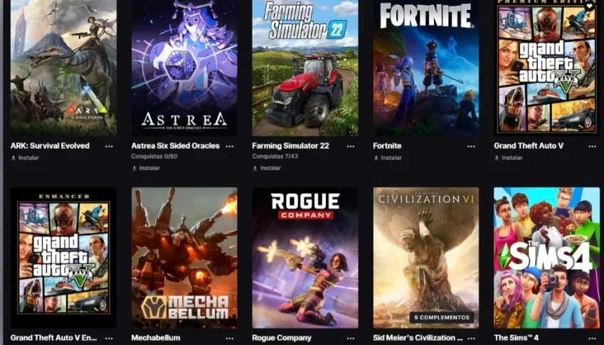 Conta Epic Games Com 10 Jogos
