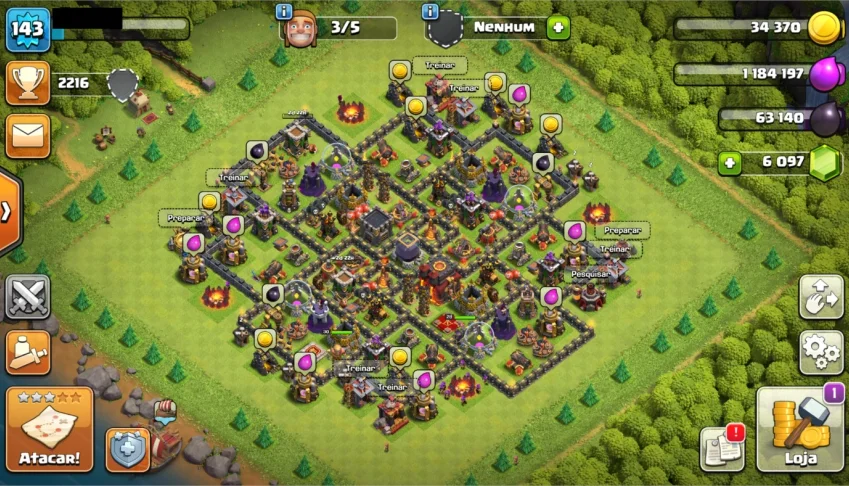 Clash of Clans CV10 - Quase FULL