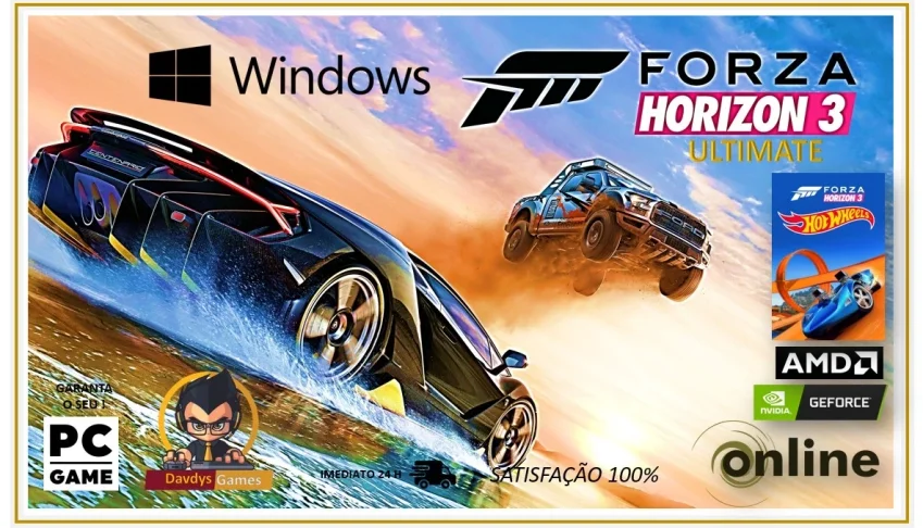 Forza Horizon 3 Pc + Hot Whee Dlc - Forza 3 Pc