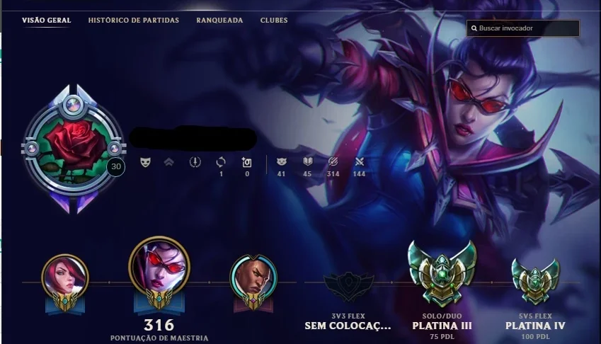Conta platina 3 borda diamante