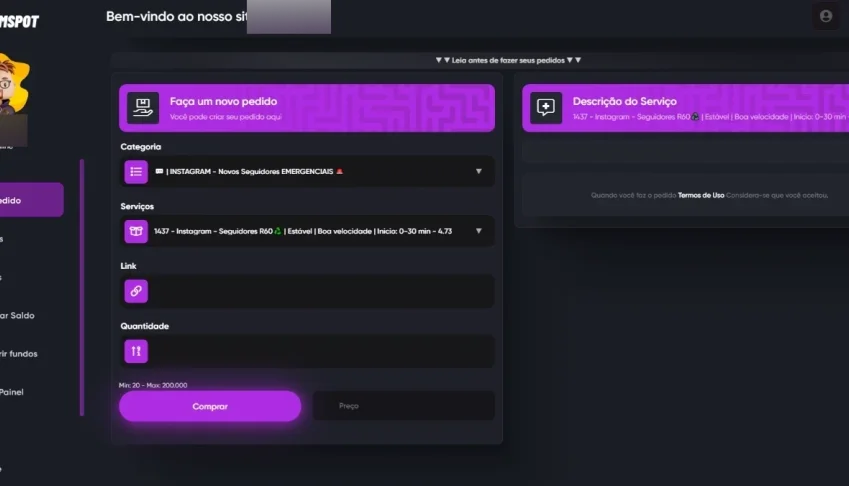 Script Painel Smm - Pix Expay E Mercado Pago + Fornecedor
