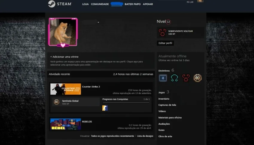 Conta steam - CSPRIME