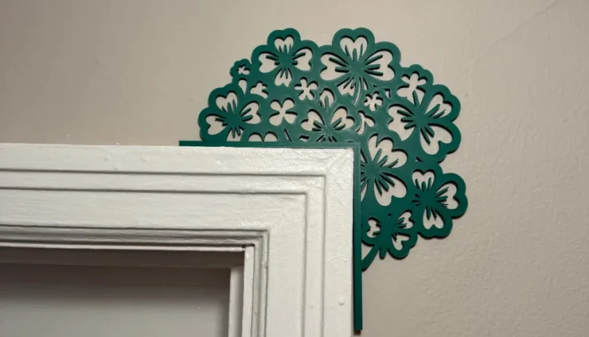 Enfeite de Canto de Porta Trevo em Impressão 3D