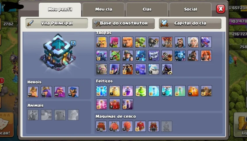 Clash of clans cv13 bem upado