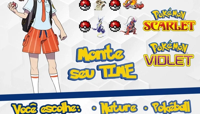 6 Pokémon Personalizados Shiny Monte Seu Time Scarlet Violet