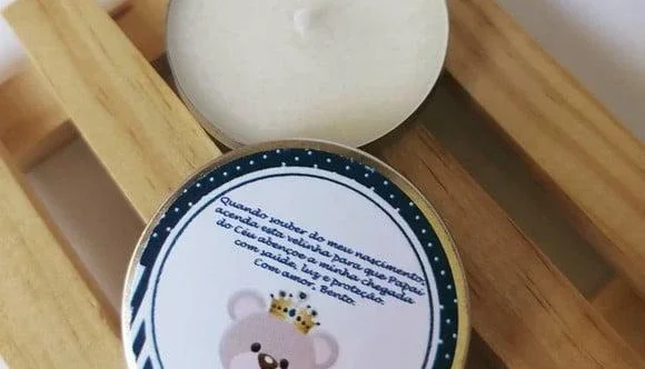Vela na Lata Personalizada Maternidade