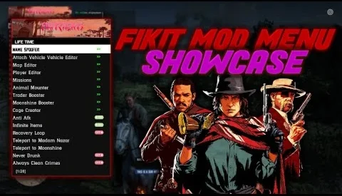 Fikit mod menu pra red dead online