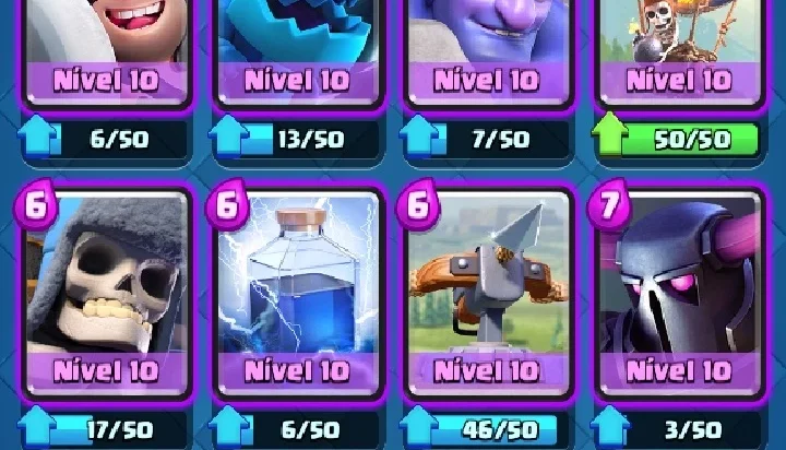 CONTA CLASH ROYALE REI NV11 COM TODAS AS CARTAS,COM 4206 TRO