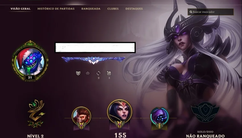 conta League of Legends Diamante 5 ( Season 7 )